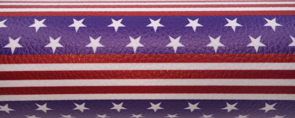 "Stars & Stripes" Textured Faux Leather sheet