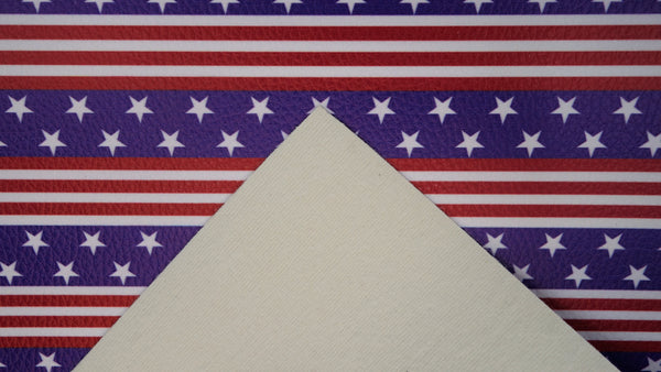 "Stars & Stripes" Textured Faux Leather sheet