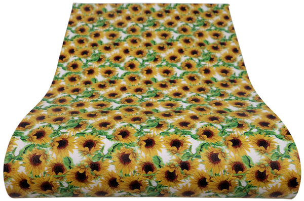 "Sunflower Garden" Textured Faux Leather sheet