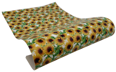 "Sunflower Garden" Textured Faux Leather sheet