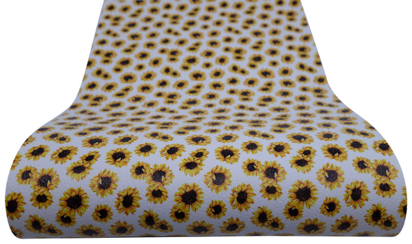 "Sunflower Heads" Textured Faux Leather sheet