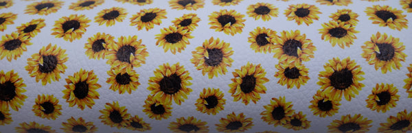 "Sunflower Heads" Textured Faux Leather sheet