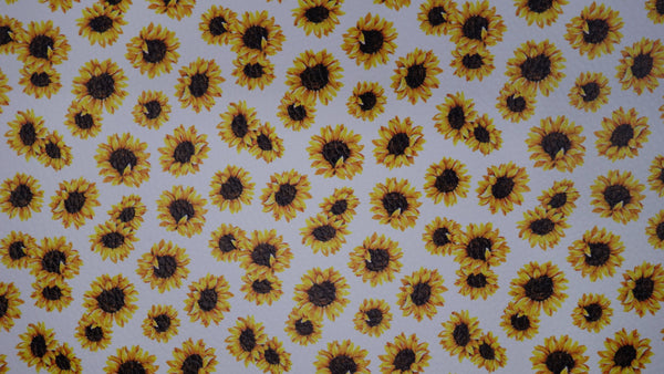 "Sunflower Heads" Textured Faux Leather sheet