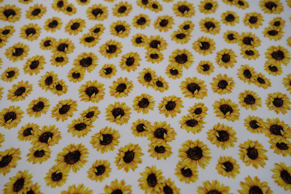 "Sunflower Heads" Smooth Faux Leather sheet