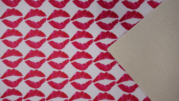 "Sealed With A Kiss" Ultra Smooth Faux Leather Sheet