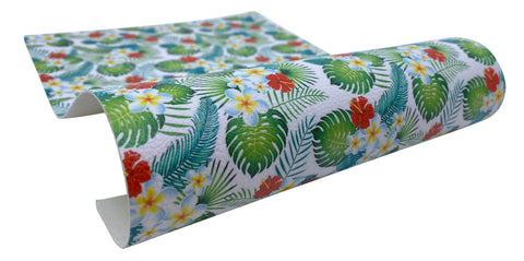 "Tropical Garden" Textured Faux Leather Sheet