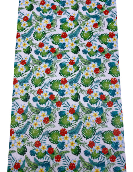 "Tropical Garden" Textured Faux Leather Sheet