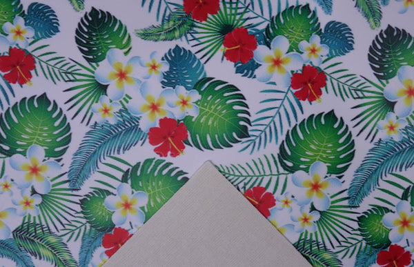 "Tropical Garden" Ultra Smooth Faux Leather Sheet