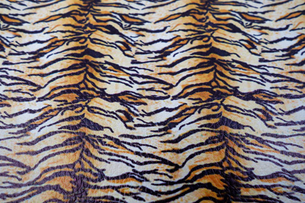 "Tiger" Textured Faux Leather sheet - CraftyTrain.com