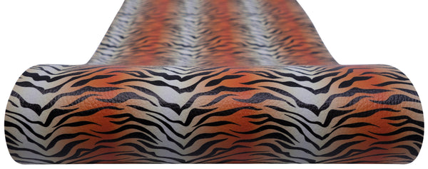 "Tiger" (Vivid Color) Textured Faux Leather sheet