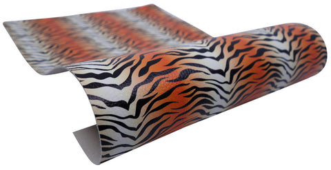 "Tiger" (Vivid Color) Textured Faux Leather sheet