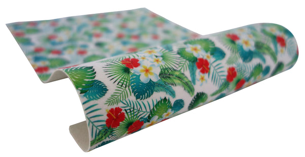 "Tropical Garden" Textured Faux Leather sheet