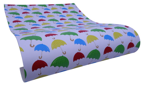 "Umbrellas" Ultra Smooth Faux Leather Sheet