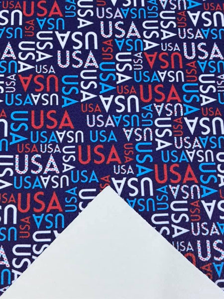 "USA" Textured Faux Leather Sheet