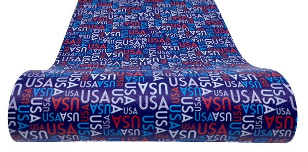 "USA" Textured Faux Leather Sheet