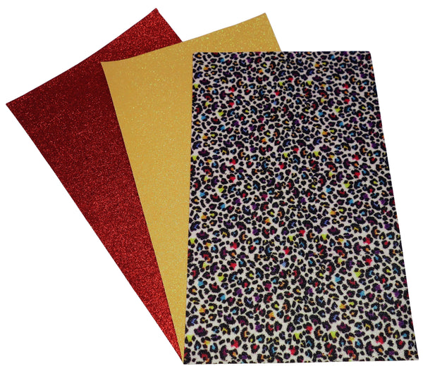 Valentine's Day Bundle #2 - Color Coordinated Faux Leather & Glitter Sheets