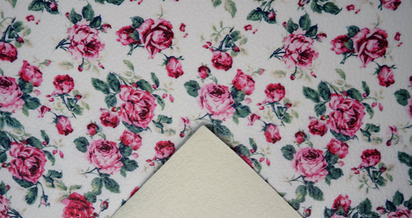 "Victorian Rose" Textured Faux Leather Sheet