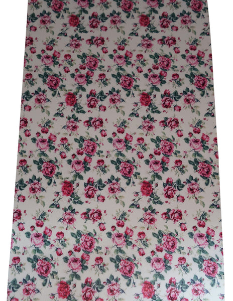 "Victorian Rose" Textured Faux Leather Sheet