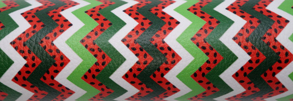 "Watermelon Chevron" Textured Faux Leather sheet