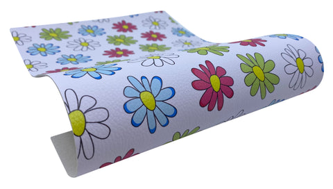 "Wildflower" Textured Faux Leather Sheet