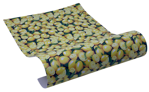 "Fresh Picked Lemons" Textured Faux Leather Sheet