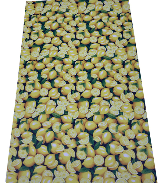 "Fresh Picked Lemons" Textured Faux Leather Sheet