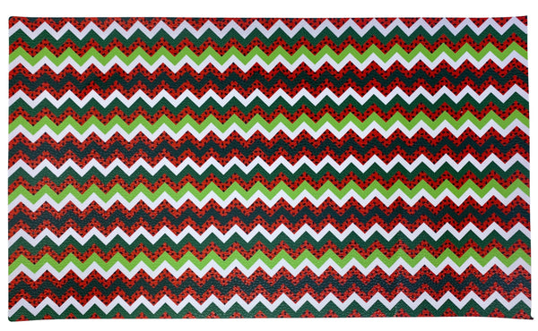 "Watermelon Chevron" Textured Faux Leather Sheet