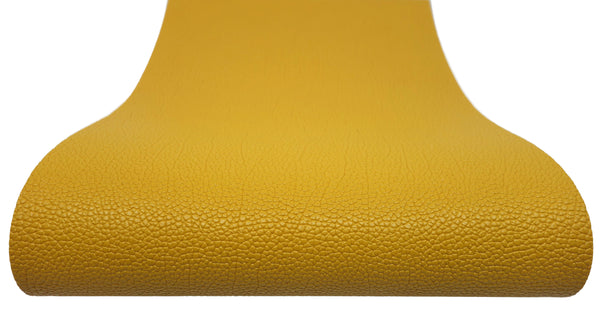 "Yellow" Pebble Textured Faux Leather sheet - CraftyTrain.com