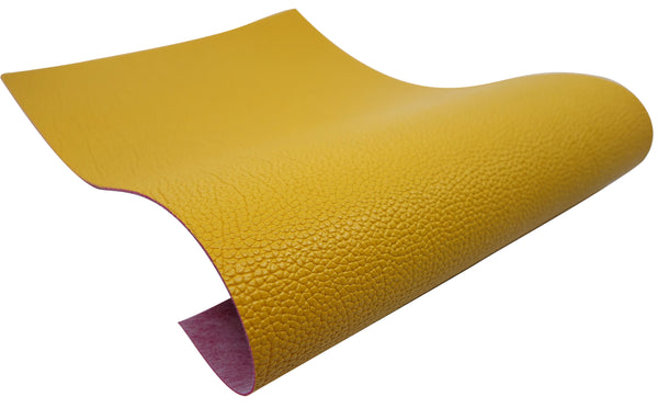 "Yellow" Pebble Textured Faux Leather sheet - CraftyTrain.com