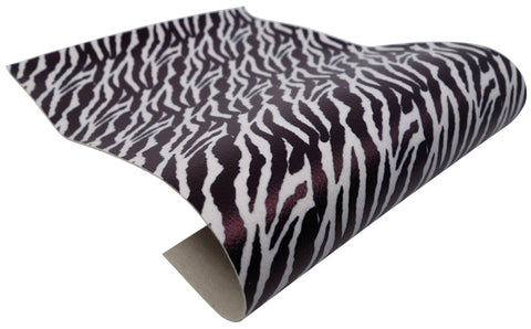 "Zebra" Textured Faux Leather sheet - CraftyTrain.com