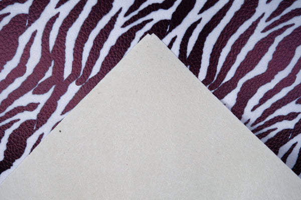 "Zebra" Textured Faux Leather sheet - CraftyTrain.com