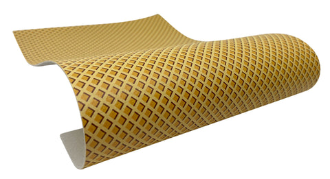 "Waffle Cone" Textured Faux Leather Sheet